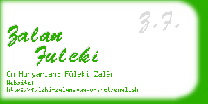 zalan fuleki business card